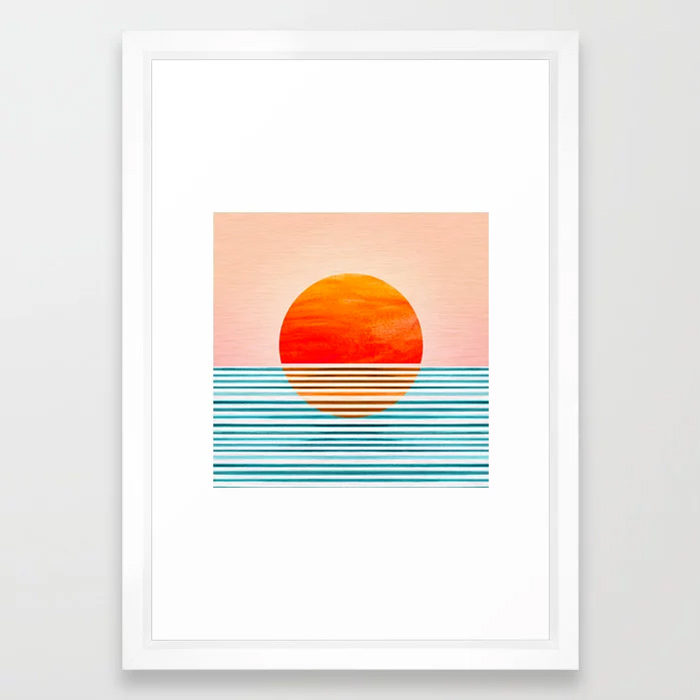 Minimalist Sunset III Framed Print