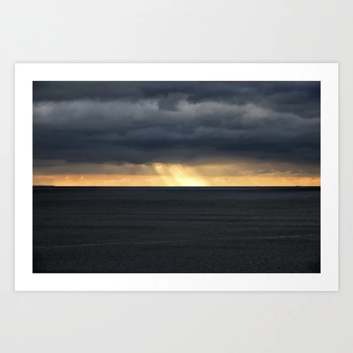 Langland Bay Sunset Art Print