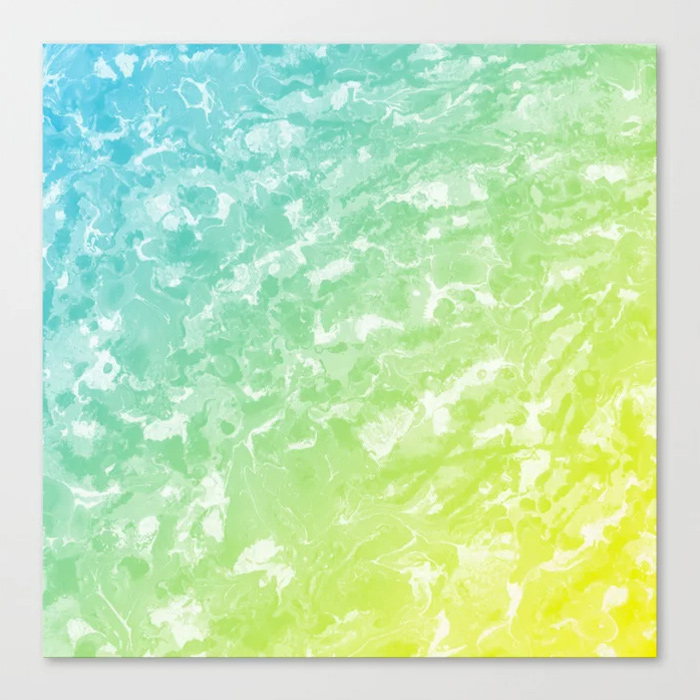 Green & Blue Watercolour Canvas