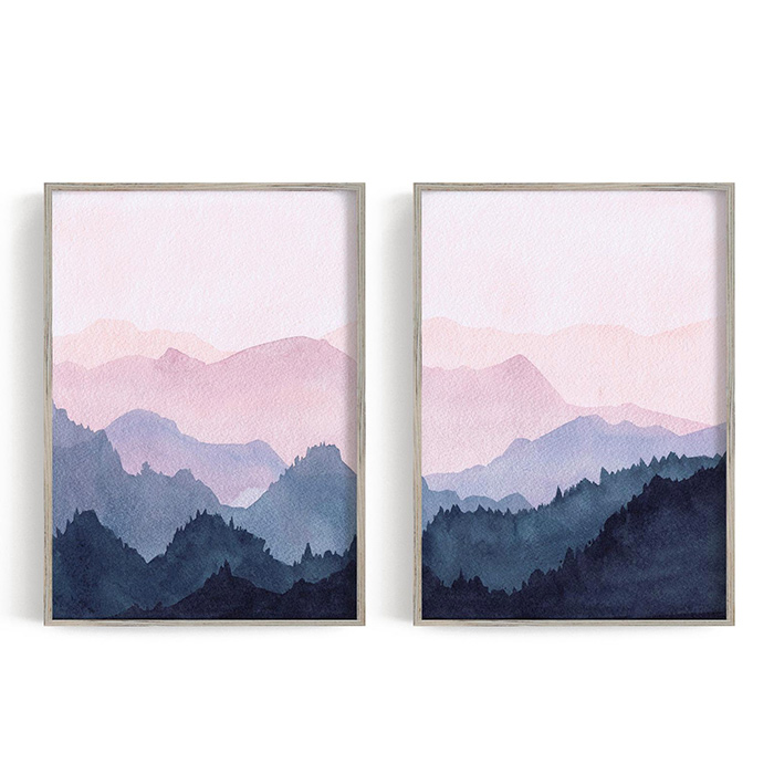 Scandanavian Mountain Dual Canvas