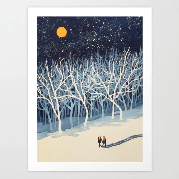 If on a Winter's Night Young Lover's Print