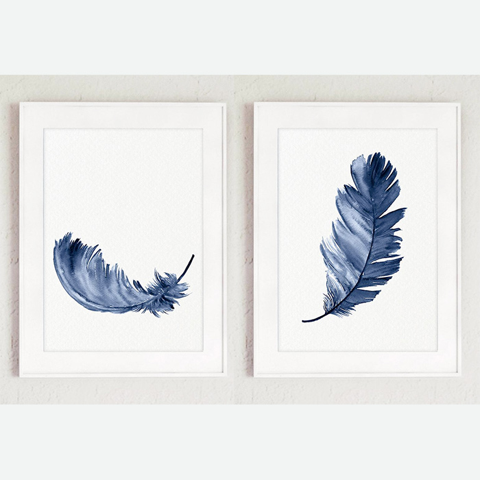 Royal Blue Feathers