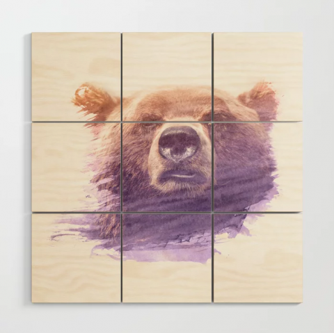 Bear Wood Wall Art
