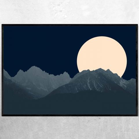 Modern Mountain Framed Print