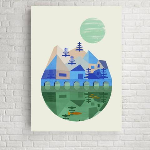 Geometric Lanscape Print