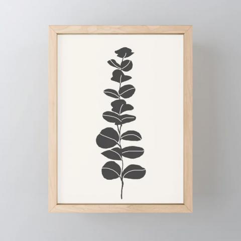 Minimal Eucalyptus Framed Mini-Print